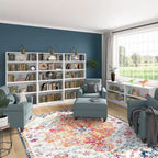 Universal Tall 5 Shelf Bookcase Storage - Set of 2 by