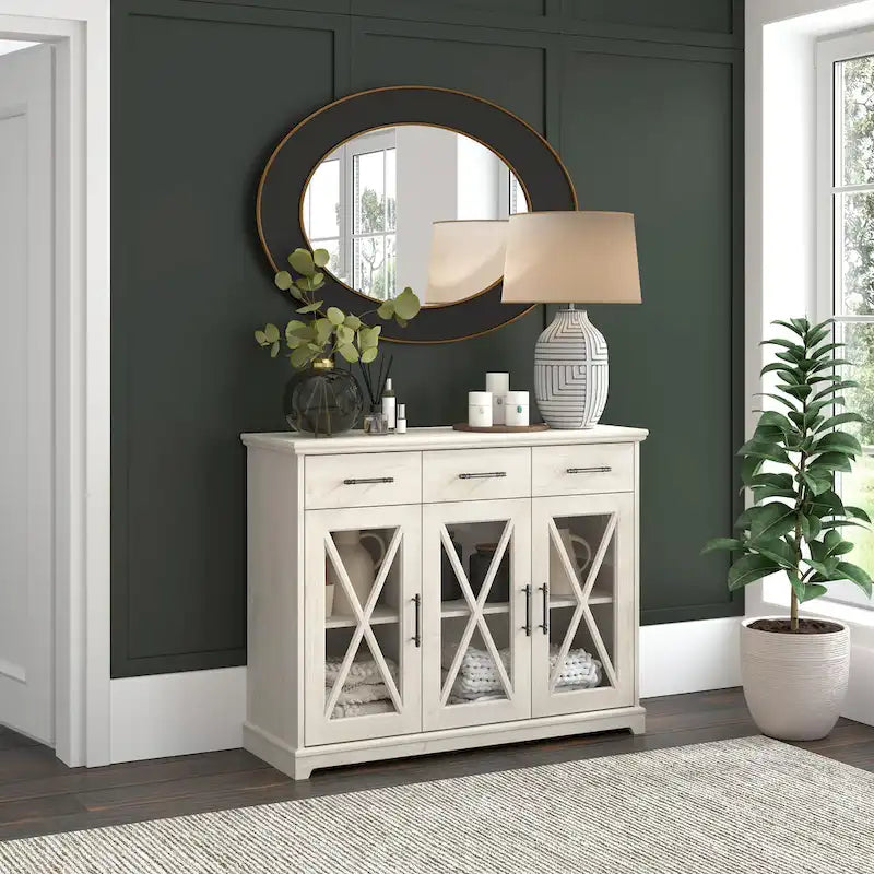 Lennox 46W Sideboard Buffet Cabinet with Drawers by 