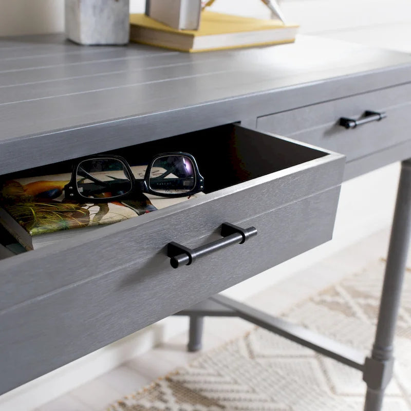 Zennure White Washed Grey Writing Desk