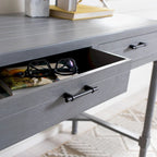 Zennure White Washed Grey Writing Desk