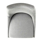 Chaises de salle à manger Sasha en tissu gris du milieu du siècle avec pieds coniques (Lot de 2)