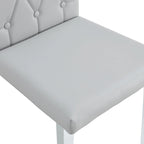 Lot de 4 chaises de salle à manger modernes sans accoudoirs avec dossier capitonné et clouté, pieds en métal, pour salle à manger, salon et chambre à coucher.