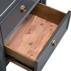 Arlena Modern Solid Wood Nightstand with USB Ports