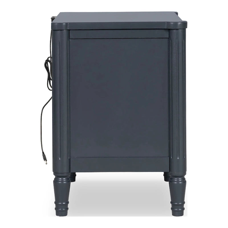 Arlena Modern Solid Wood Nightstand with USB Ports