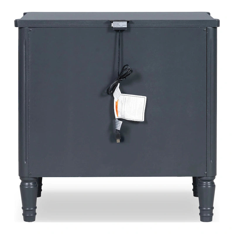 Arlena Modern Solid Wood Nightstand with USB Ports