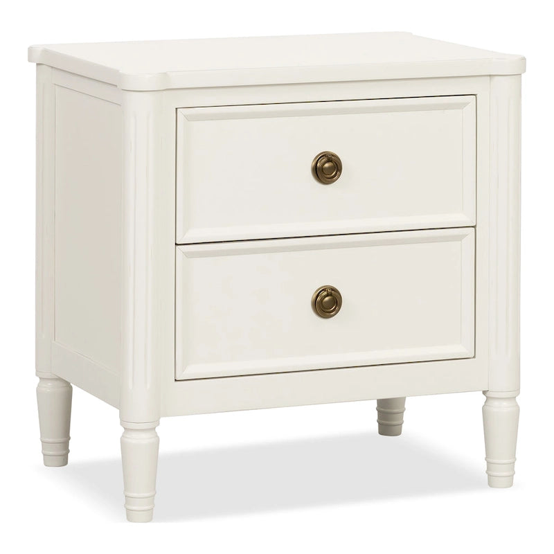 Arlena Modern Solid Wood Nightstand with USB Ports