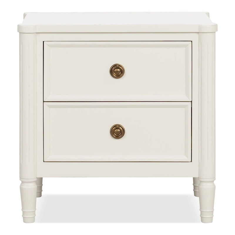 Arlena Modern Solid Wood Nightstand with USB Ports