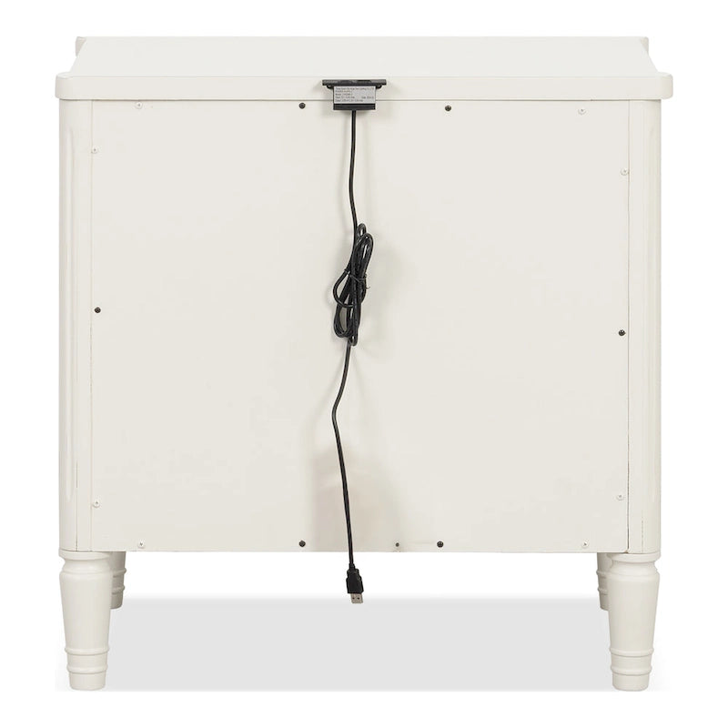 Arlena Modern Solid Wood Nightstand with USB Ports