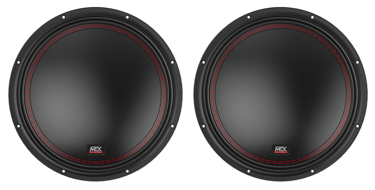 (2) Caissons de basses pour voiture MTX 5512-44 12 1600 Watt de crête DVC 4 ohms