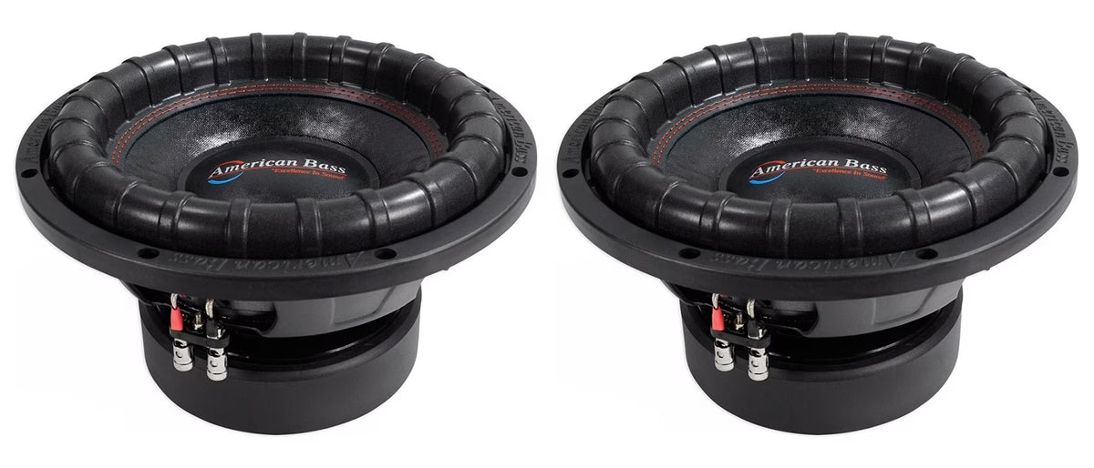 (2) Caissons de basses pour voiture de compétition American Bass ELITE-1244 2400w 12 po 3 bobines mobiles