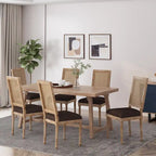 Regina French Country Wood and Cane Upholstered Dining Chair (Set of 6)