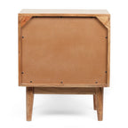 Eakins Handcrafted Boho Acacia Wood Nightstands (Set of 2) by