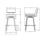 Tabouret de comptoir et de bar pivotant Staten