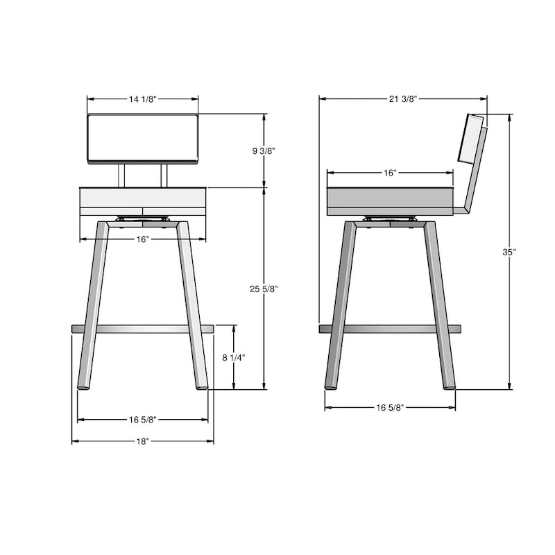 Tabouret de comptoir et de bar pivotant Staten