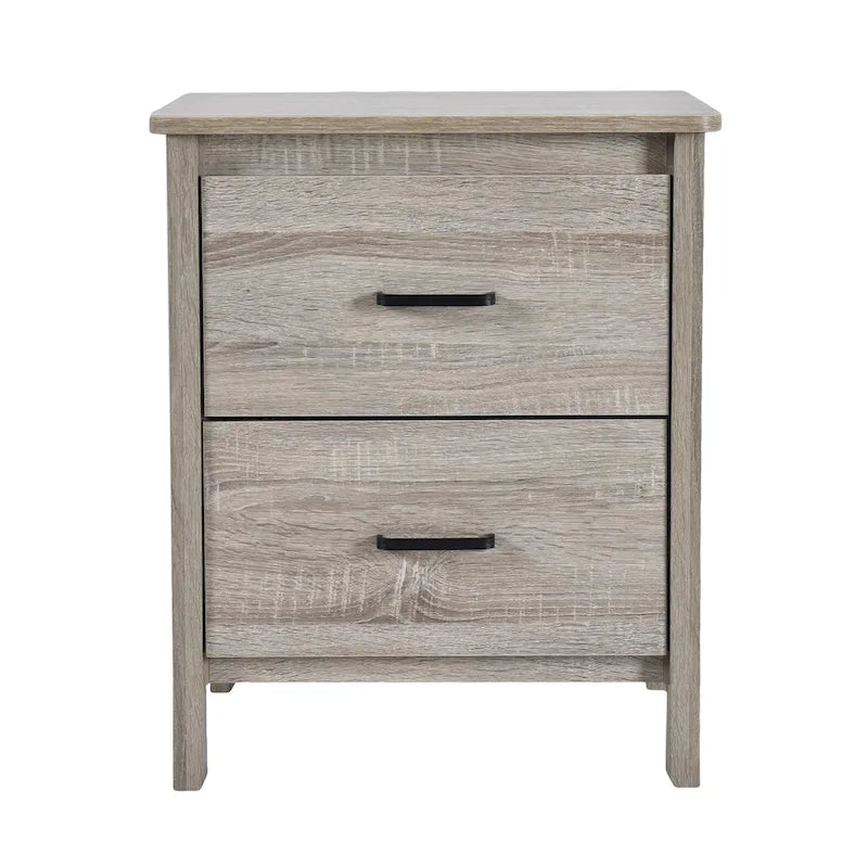 Olimont Contemporary 2 Drawer Nightstand