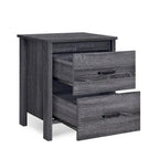 Olimont Contemporary 2 Drawer Nightstand