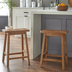 Tabourets de bar à hauteur de comptoir Marney Rubberwood de 24 pouces (lot de 2)