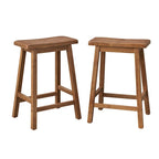Tabourets de bar à hauteur de comptoir Marney Rubberwood de 24 pouces (lot de 2)