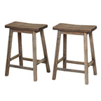 Tabourets de bar à hauteur de comptoir Marney Rubberwood de 24 pouces (lot de 2)