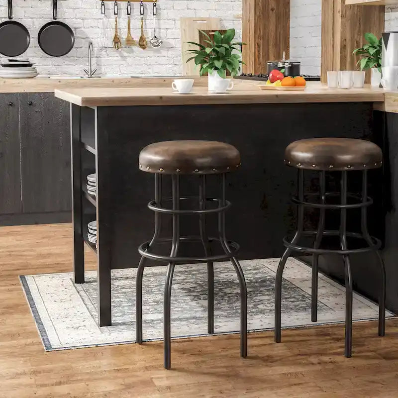 Tabouret de bar à hauteur de comptoir Vigo en bronze rustique par