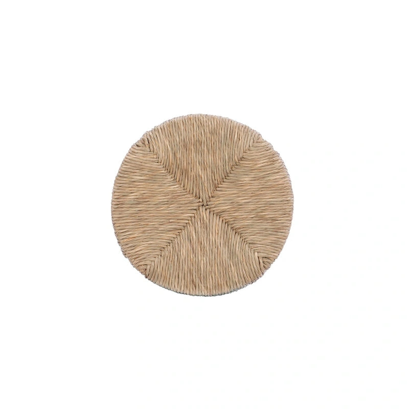 Tabouret de bar pivotant à 360 degrés Maya Backless de 79 cm avec assise en jonc de mer