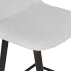 Tabouret de comptoir rembourré en bois massif avec repose-pieds par
