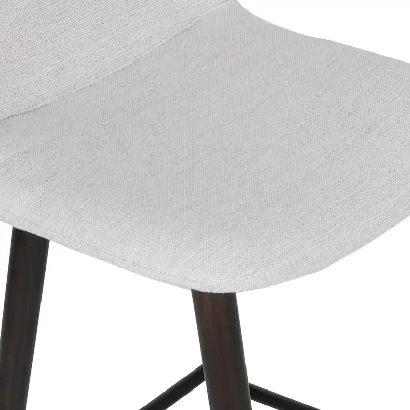 Tabouret de comptoir rembourré en bois massif avec repose-pieds par