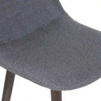 Tabouret de comptoir rembourré en bois massif avec repose-pieds par