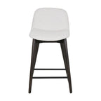 Tabouret de comptoir rembourré en bois massif avec repose-pieds par