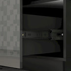 6 Drawer Chest Bedroom Modern High Gloss Wood Dresser Closet Storage