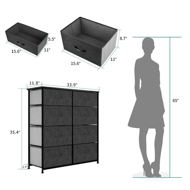 8 Drawers Vertical Dresser