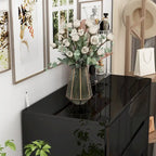 5 Drawer Chest Dresser w/High Gloss Drawers Chest With Light Storage