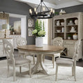Farmhouse Reimagined Antique White Pedestal Table