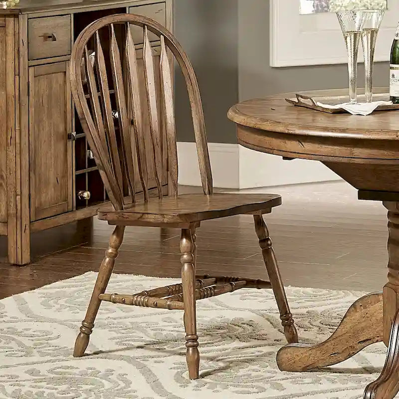 Carolina Crossing Antique Honey Finish Windsor Dining Chair (Set of 2)