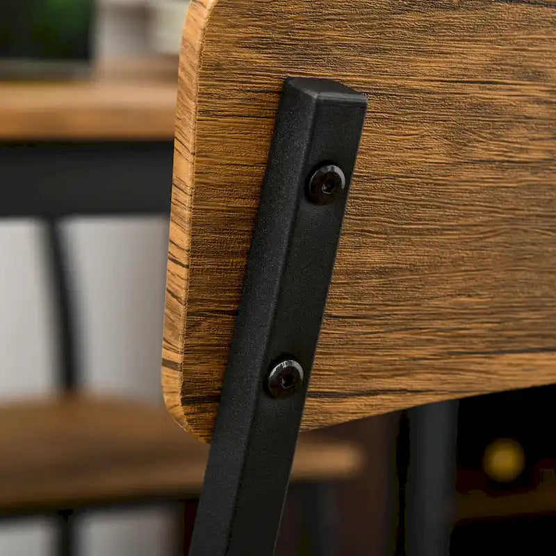 5 Piece Modern Industrial Dining Table and Chairs Set for Small Space, kitchen, Dining room