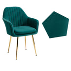 Accent Arm Chairs Set of 2 Upholstered Velvet Dining Chairs