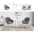 Accent Arm Chairs Set of 2 Upholstered Velvet Dining Chairs