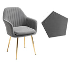 Accent Arm Chairs Set of 2 Upholstered Velvet Dining Chairs