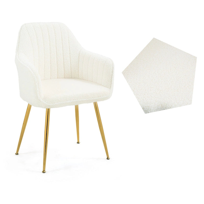 Accent Arm Chairs Set of 2 Upholstered Velvet Dining Chairs