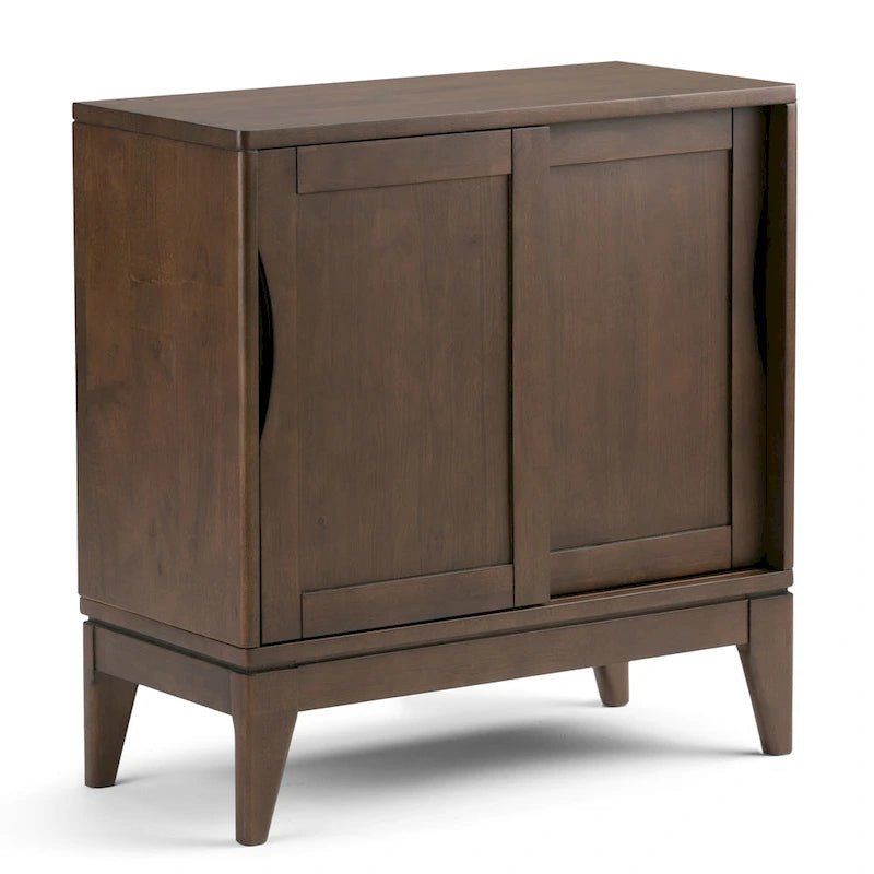 Meuble bas de rangement mi-siècle moderne en BOIS MASSIF Pearson de 76 cm de large - 76 larg. x 36 prof. x 79 haut. (cm)