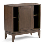 Meuble bas de rangement mi-siècle moderne en BOIS MASSIF Pearson de 76 cm de large - 76 larg. x 36 prof. x 79 haut. (cm)