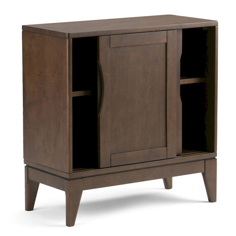 Meuble bas de rangement mi-siècle moderne en BOIS MASSIF Pearson de 76 cm de large - 76 larg. x 36 prof. x 79 haut. (cm)