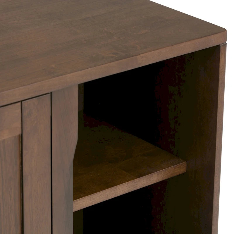 Meuble bas de rangement mi-siècle moderne en BOIS MASSIF Pearson de 76 cm de large - 76 larg. x 36 prof. x 79 haut. (cm)