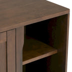 Meuble bas de rangement mi-siècle moderne en BOIS MASSIF Pearson de 76 cm de large - 76 larg. x 36 prof. x 79 haut. (cm)