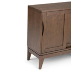 Meuble bas de rangement mi-siècle moderne en BOIS MASSIF Pearson de 76 cm de large - 76 larg. x 36 prof. x 79 haut. (cm)