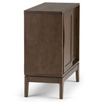 Meuble bas de rangement mi-siècle moderne en BOIS MASSIF Pearson de 76 cm de large - 76 larg. x 36 prof. x 79 haut. (cm)