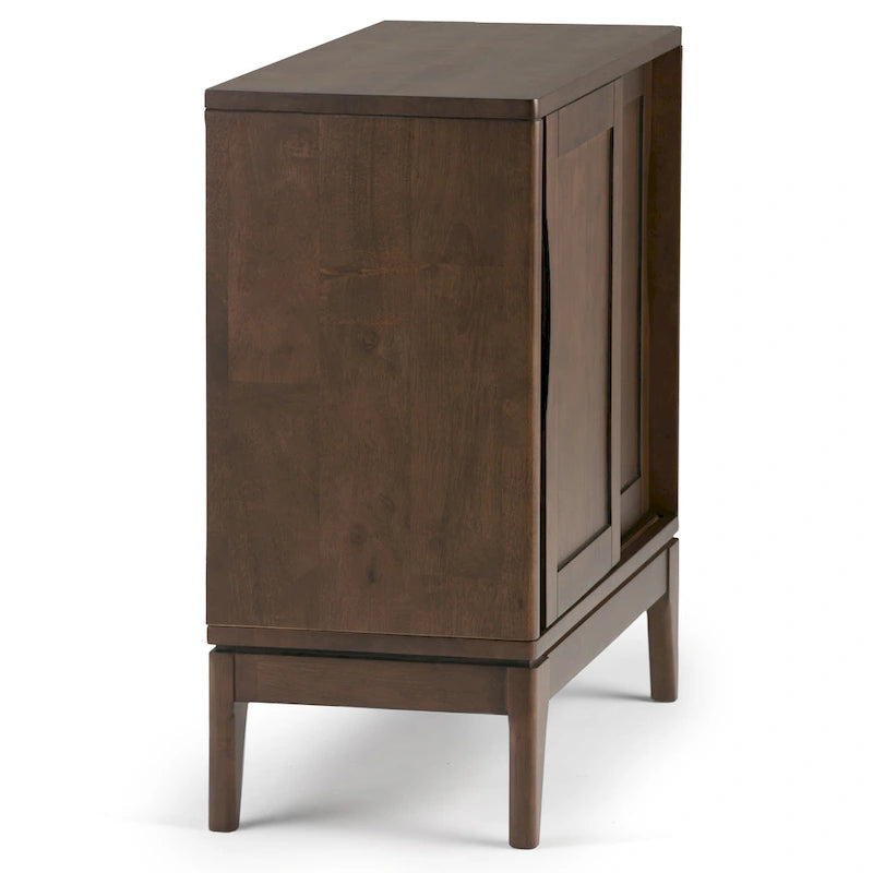 Meuble bas de rangement mi-siècle moderne en BOIS MASSIF Pearson de 76 cm de large - 76 larg. x 36 prof. x 79 haut. (cm)