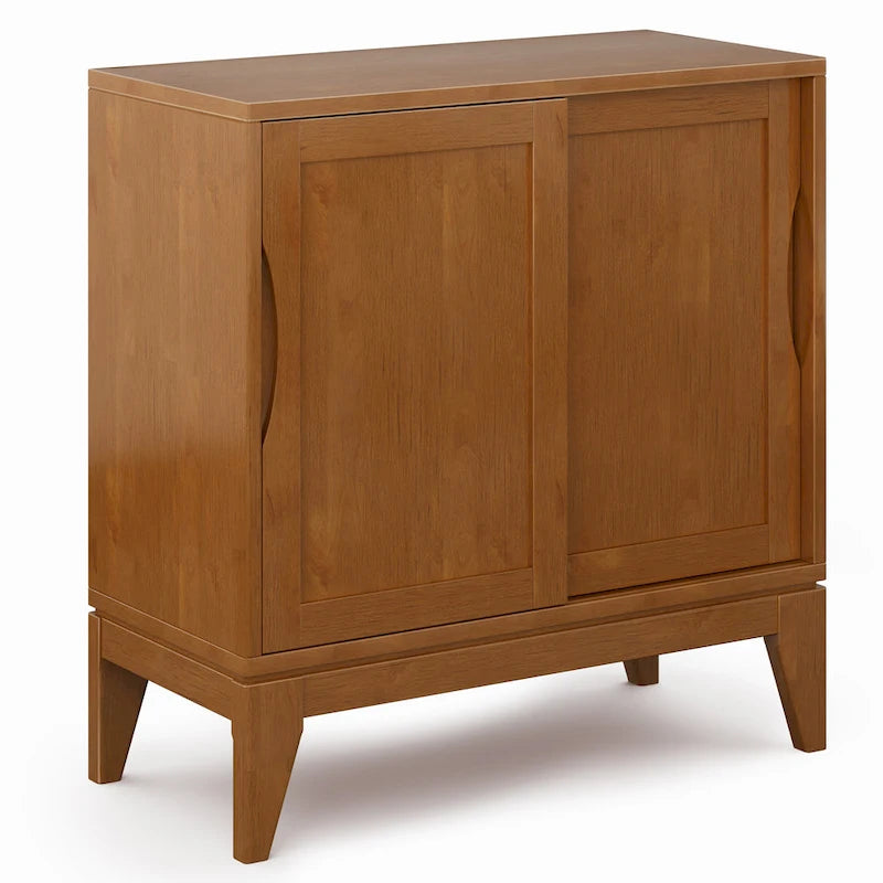 Meuble bas de rangement mi-siècle moderne en BOIS MASSIF Pearson de 76 cm de large - 76 larg. x 36 prof. x 79 haut. (cm)