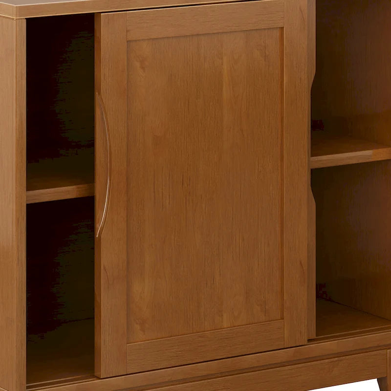Meuble bas de rangement mi-siècle moderne en BOIS MASSIF Pearson de 76 cm de large - 76 larg. x 36 prof. x 79 haut. (cm)