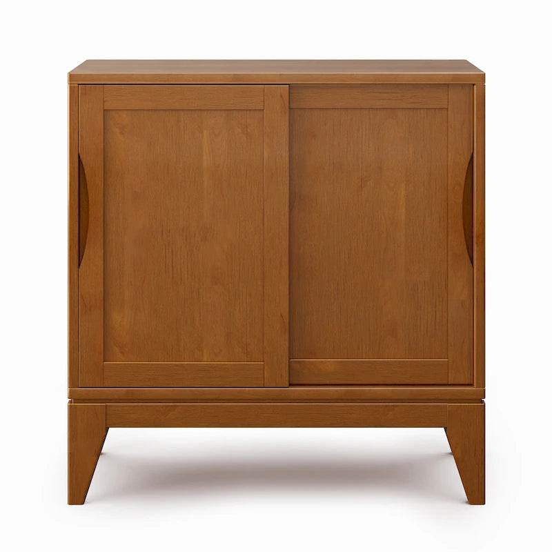 Meuble bas de rangement mi-siècle moderne en BOIS MASSIF Pearson de 76 cm de large - 76 larg. x 36 prof. x 79 haut. (cm)